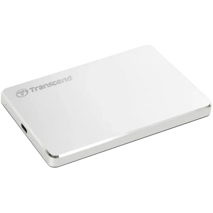 HDD portabil extern Transcend StoreJet 25C3S,  1 TB, Argintiu (TS1TSJ25C3S)