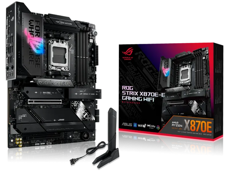 Placă de bază ASUS ROG STRIX X870E-E GAMING WIFI, AM5, AMD X870E, ATX