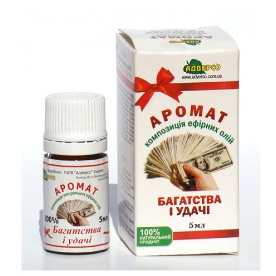 Compoziție aromatică din uleiuri esențiale „Aroma bogăției și norocului” 5 ml.