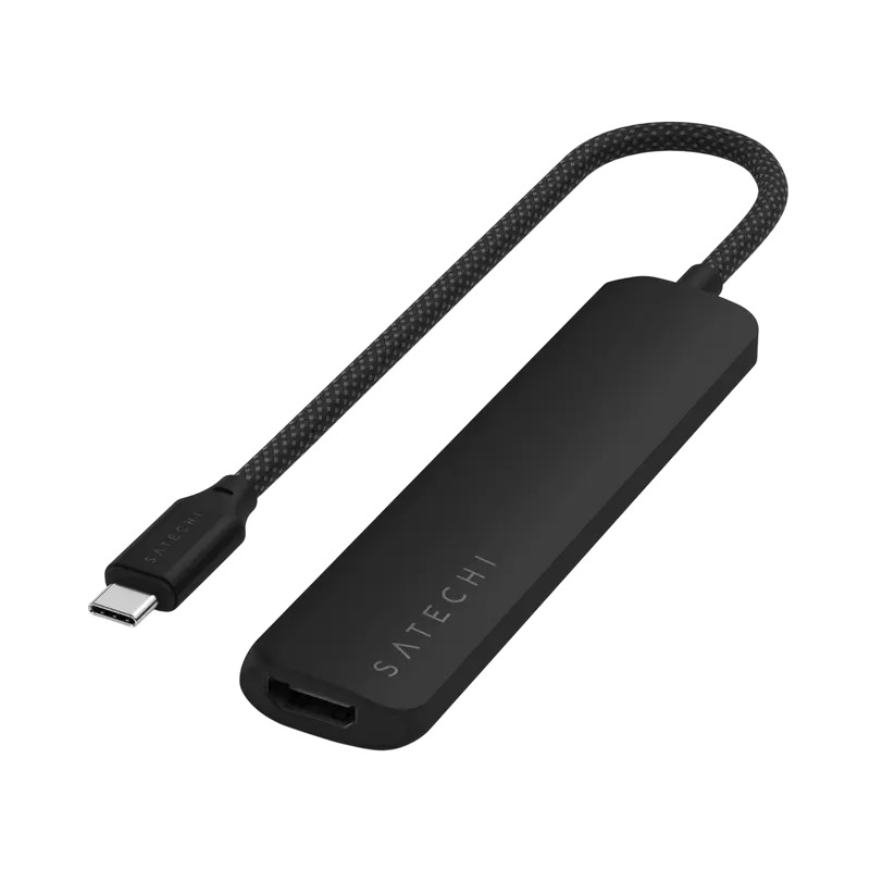 Adapter Satechi Slim multiport 6-in-1 USB-C, Black