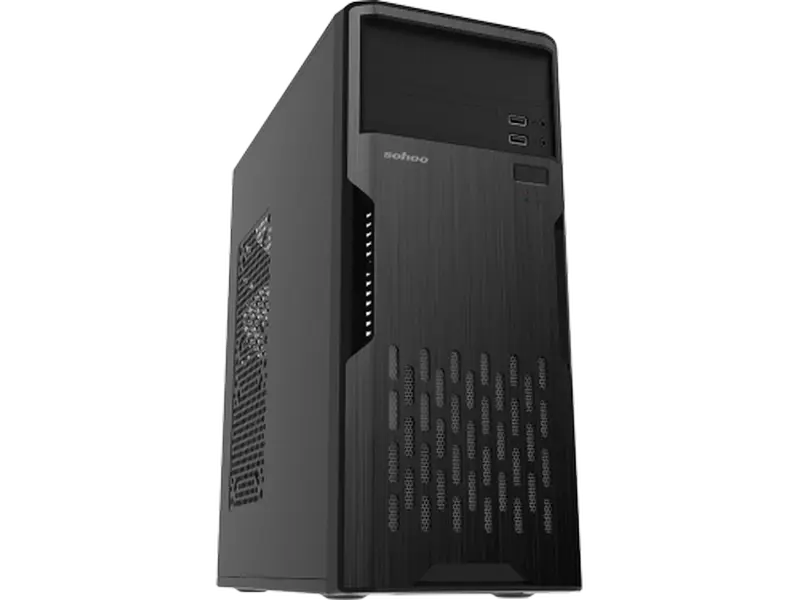 Carcasă PC Sohoo 2810BK, Midi-Tower, ATX, Negru