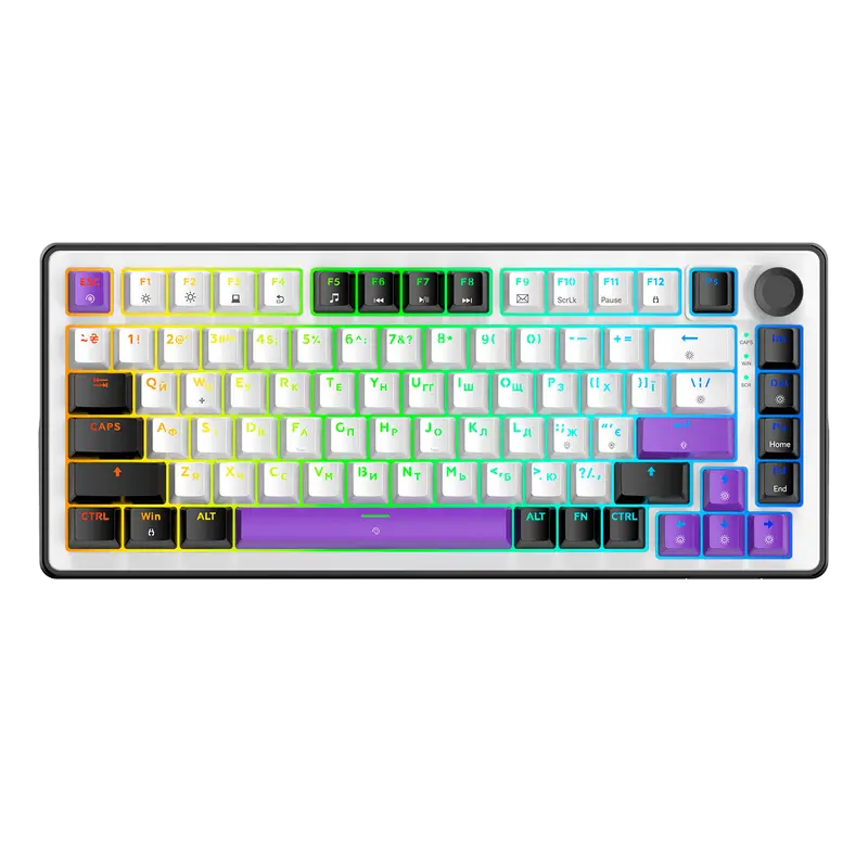 Tastatură HATOR Hellyberry HK75, Cu fir, Alb