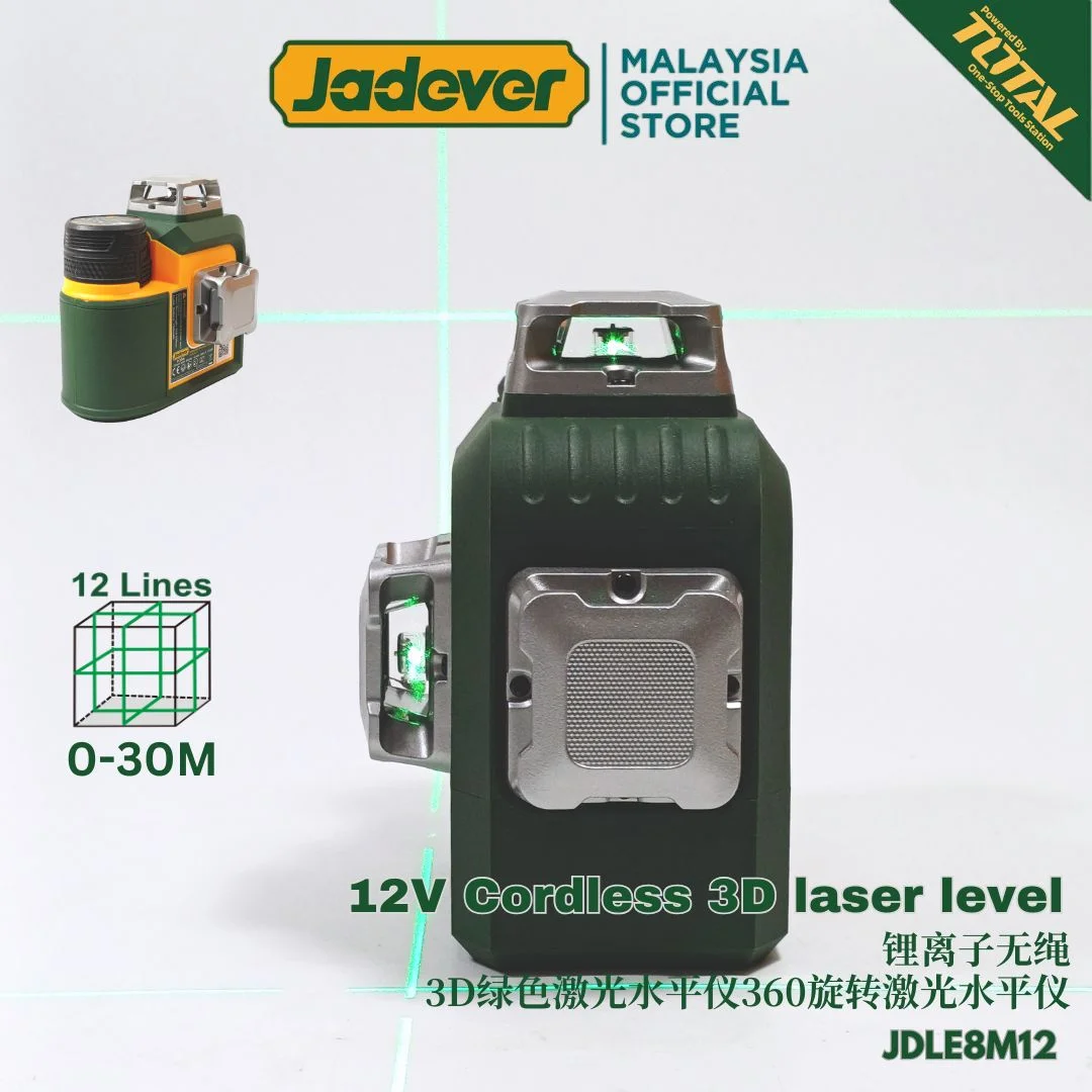 Nivelă laser 3D cu acumulator 12V 360° Jadever JDLE8M12