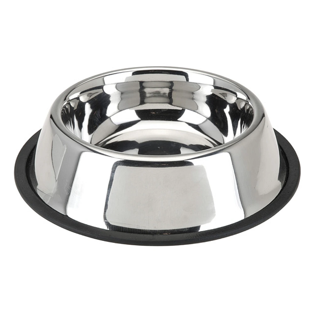 Castron pentru animale 0.8l, 25cm, baza cauciuc, metal