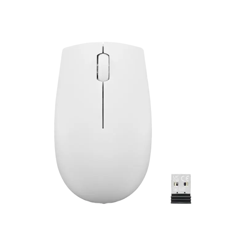 Mouse Wireless Lenovo 300 Compact, Alb