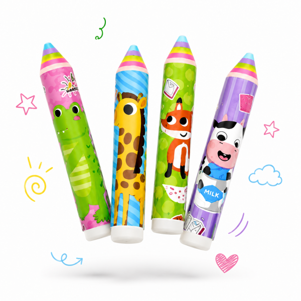 Set 4 Radiere Figurative Tip Creion, 13.5 cm, Modele Animalute Asortate, Pentru Scoala si Birou