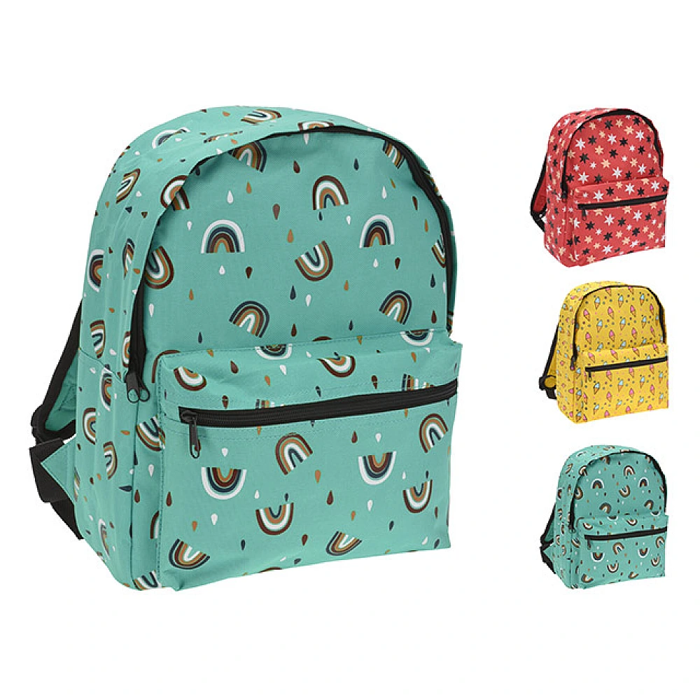 Rucsac pentru copii 30X12X35cm "Curcubeu, stea, inghetata", poliester, 3culori