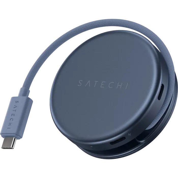 Satechi OntheGo™ 5-in-1 Multiport Indigo, USB-C Host, USB-C PD60W, USB-C 3.2Gen1, USB-A 3.2Gen1, SD