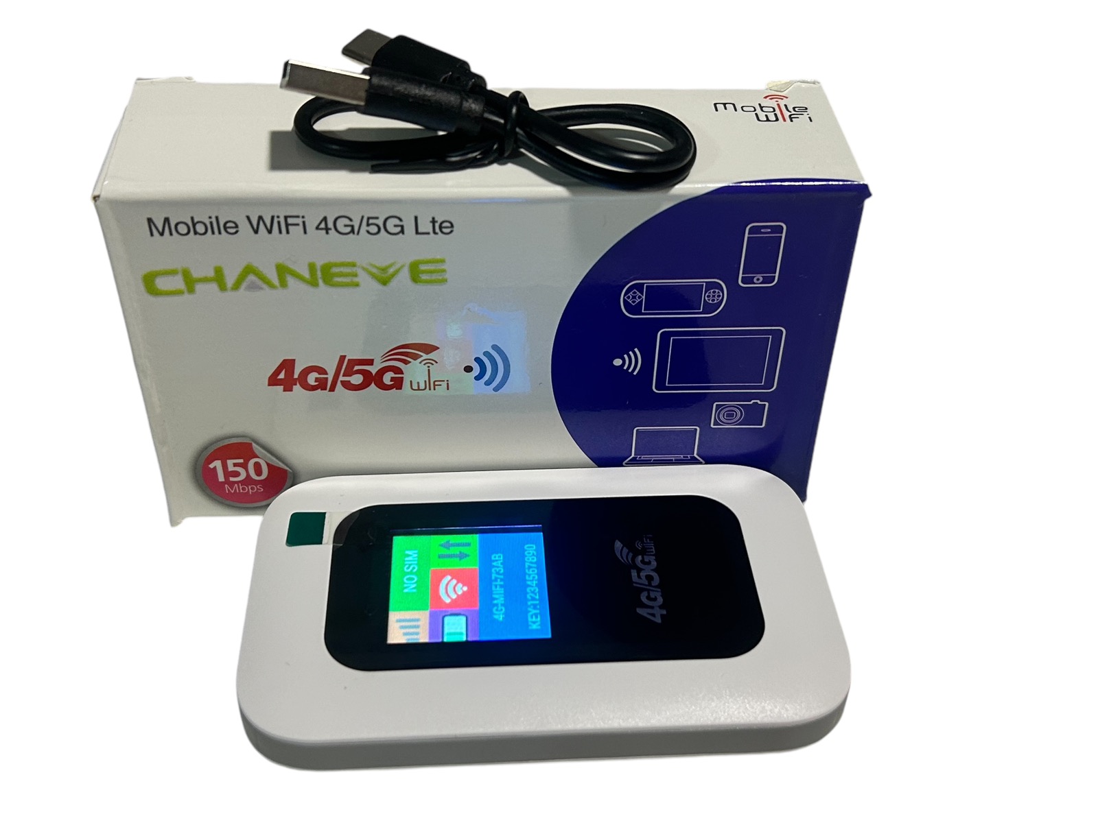 Router Wi-Fi Portabil 4G/5G LTE (MiFi), marca CHANEVE