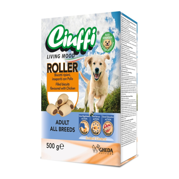 GHEDA Snack-uri pentru caini  Ciuffi Roller 500 g