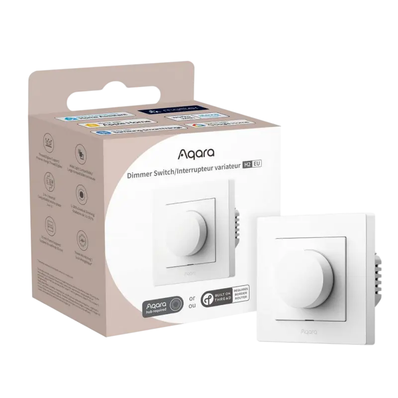 Comutator inteligent AQARA Dimmer Switch H2, Alb