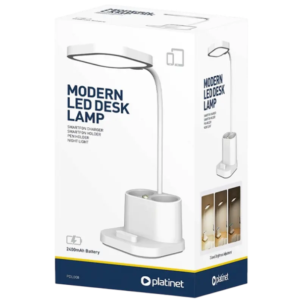 Lampa de birou Platinet Pen Holder PDL008 , Alb