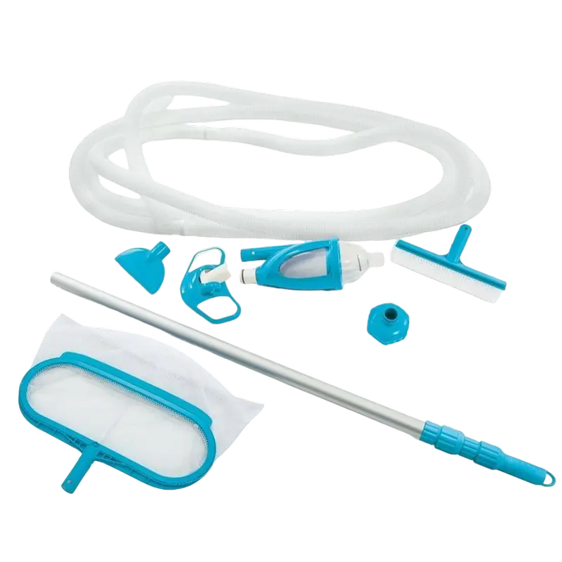Kit de curățare a piscinei Intex Deluxe, Alb/Albastru, 28003