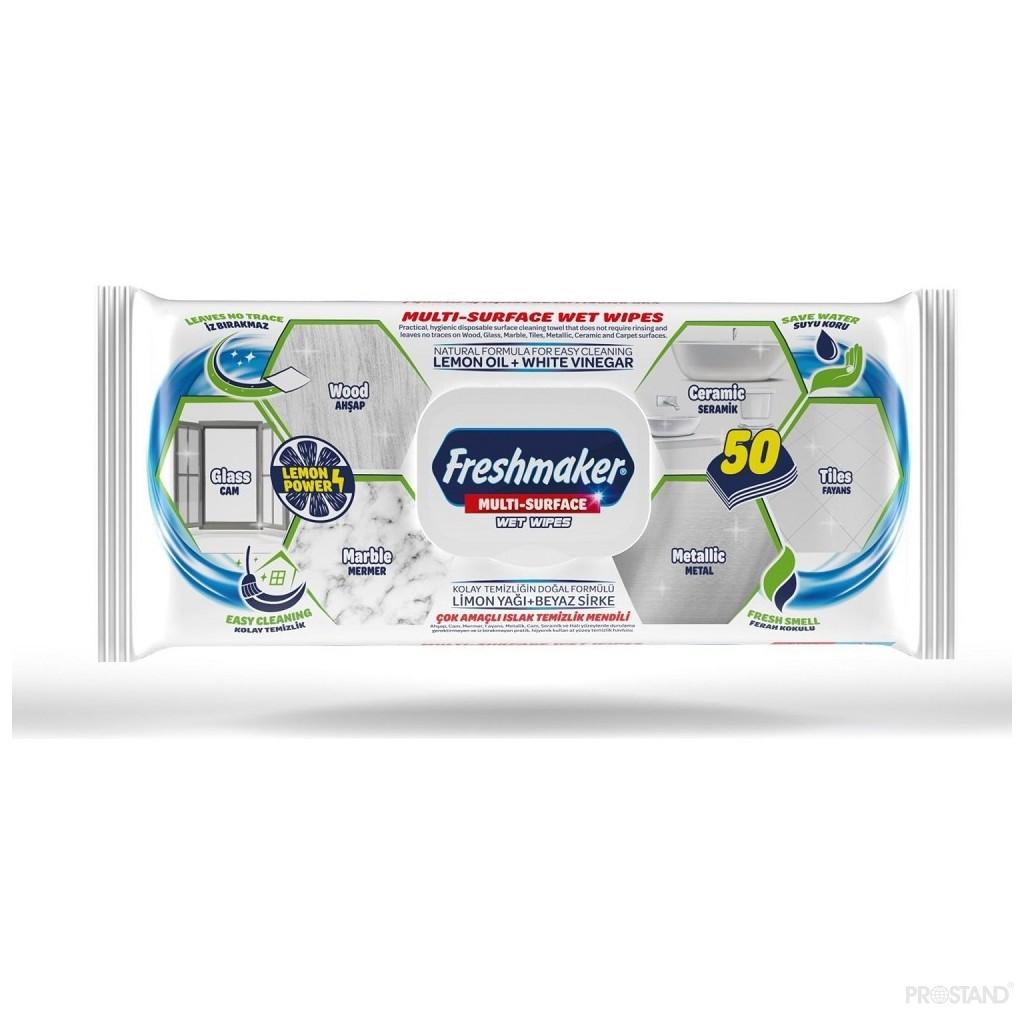 Servetele umede Freshmaker Multi-Surface 50 buc cu capac
