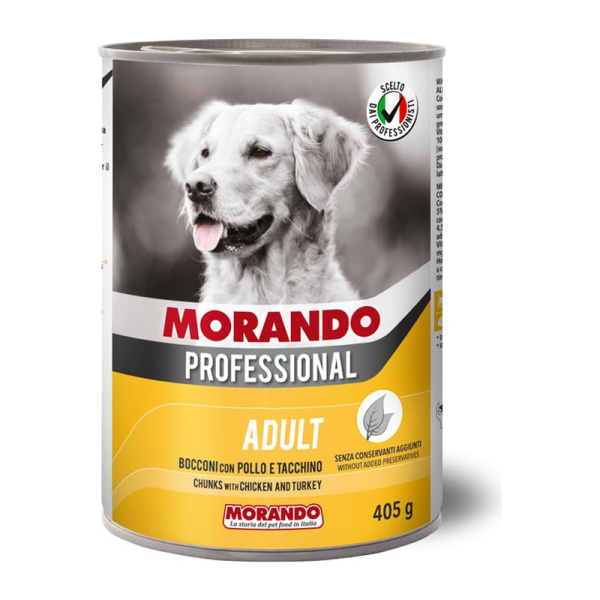 MORANDO Hrană umedă  pentru caini Bocconcini Morando Cane  Pollo Tacchino 0,405g