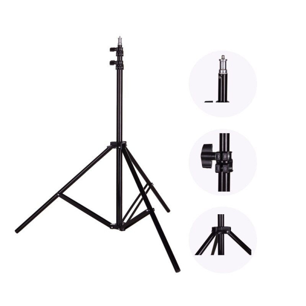 Stativ / Trepied Profesional Telescopic de 2m – Suportul Ideal pentru Echipamente Foto, Video și Studio