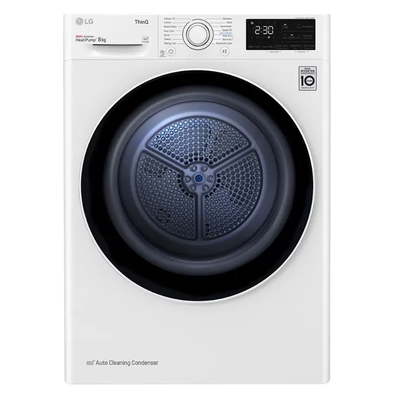 Uscător de rufe LG RH80V3AV6N, 8kg, Alb