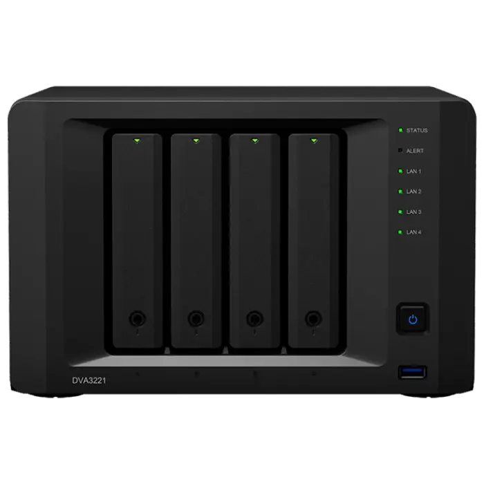 Stocare atașată la rețea SYNOLOGY DVA3221, Negru