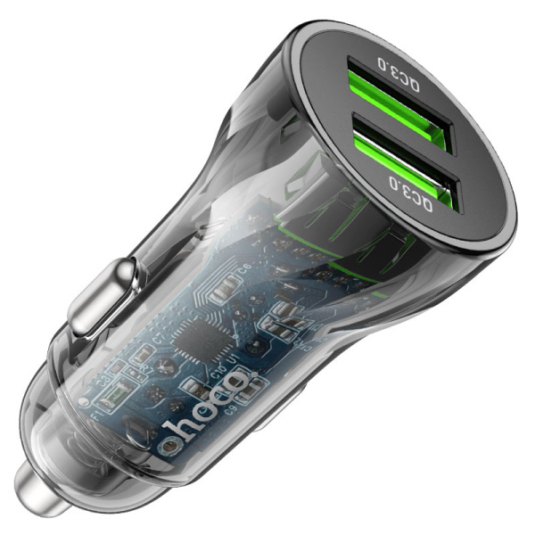 HOCO Z47 Transparent Discovery Edition 2USB/20W/QC3.0 Black