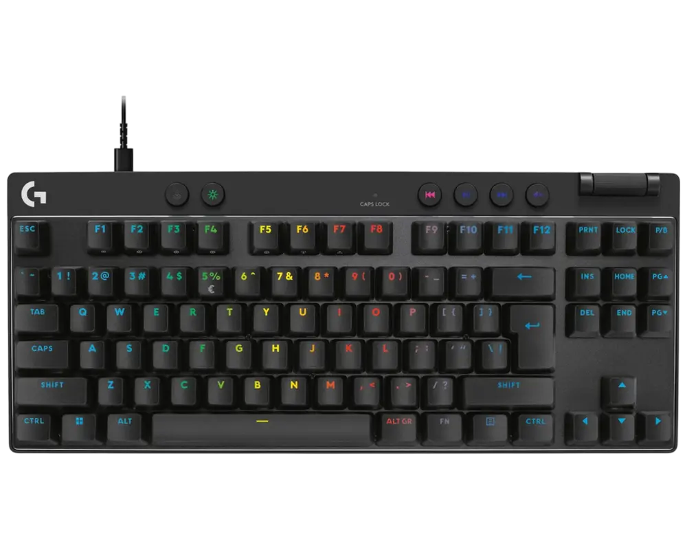 Tastatură Logitech G Pro X TKL Rapid, Cu fir, Negru