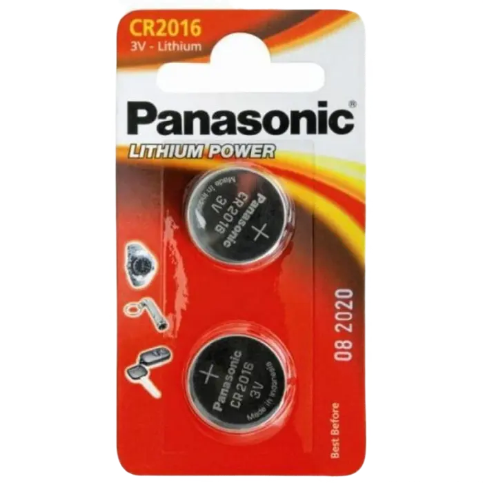 Baterii rotunde Panasonic CR-2016EL, CR2016, 2buc.