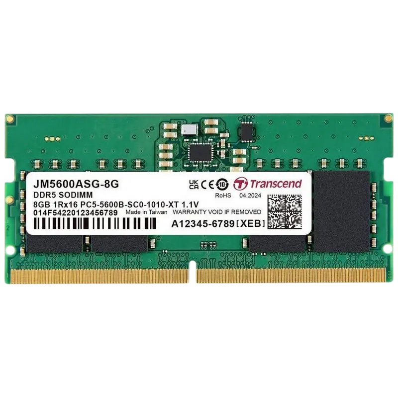 Memorie RAM Transcend JM5600ASG-8G, DDR5 SDRAM, 5600 MHz, 8GB, JM5600ASG-8G