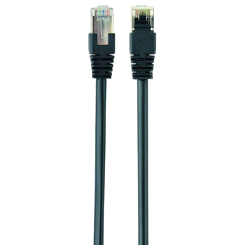 Patch cord Cablexpert PP22-2M/BK, Cat5e FTP, 2m, Negru