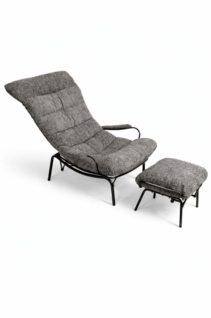 Fotoliu de relaxare „Soft Lounge” cu taburet inclus