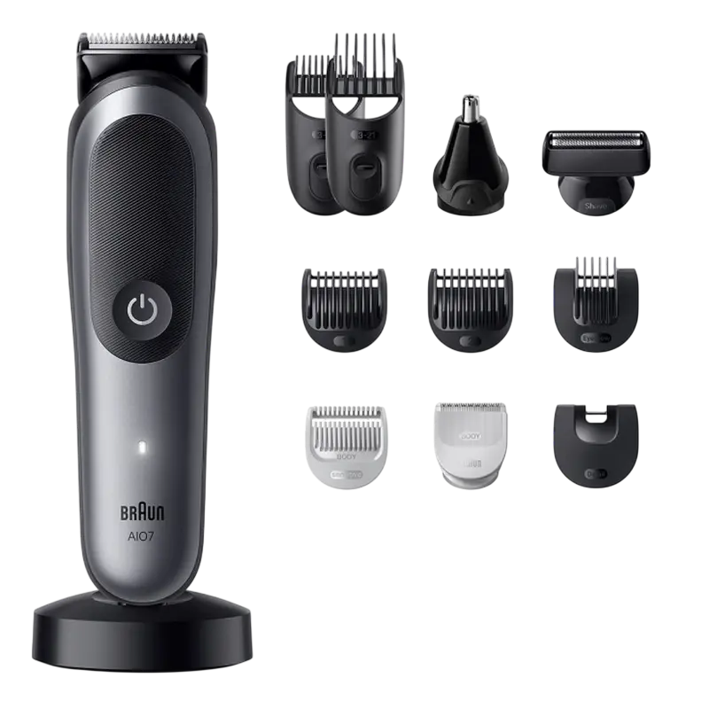 Trimmer pentru bărbați Braun AIO7560, Gri