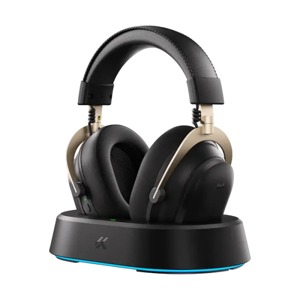 Căști gaming MCHOSE V9 Turbo Plus, Fără fir/Cu fir, Negru | Auriu