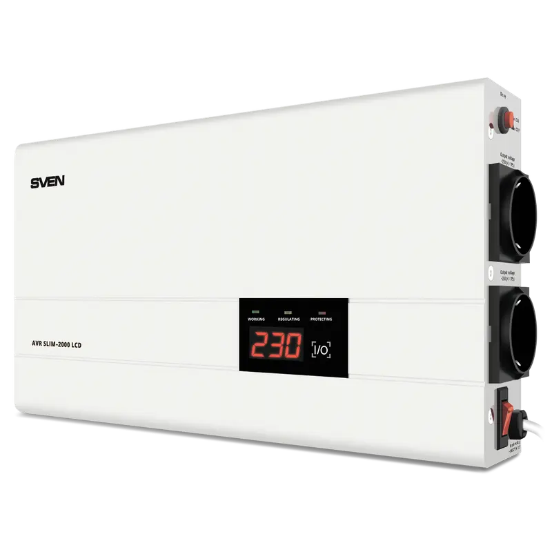 Stabilizator de Tensiune SVEN SLIM AVR-2000 LCD, 2000VA
