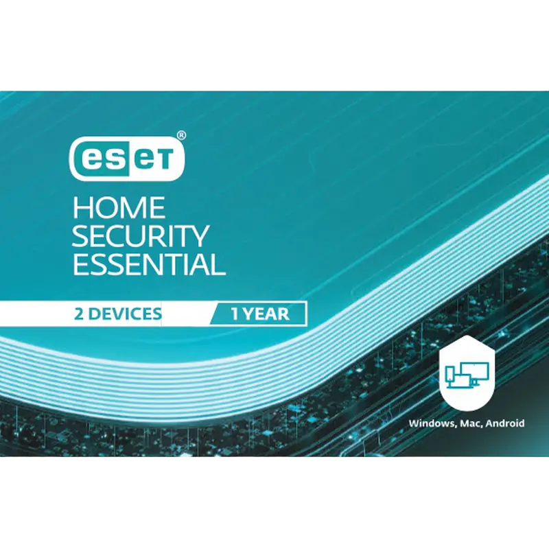 ESET Home Security ESSENTIAL 1 year. For protection 2 objects.