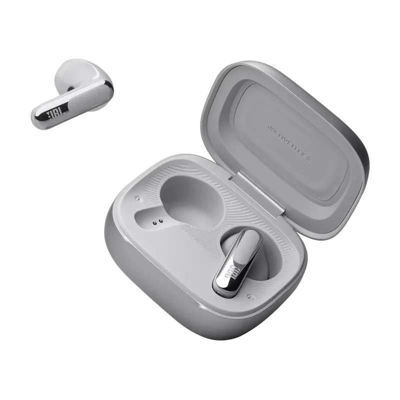 Căști JBL LIVE Flex 3, Argintiu