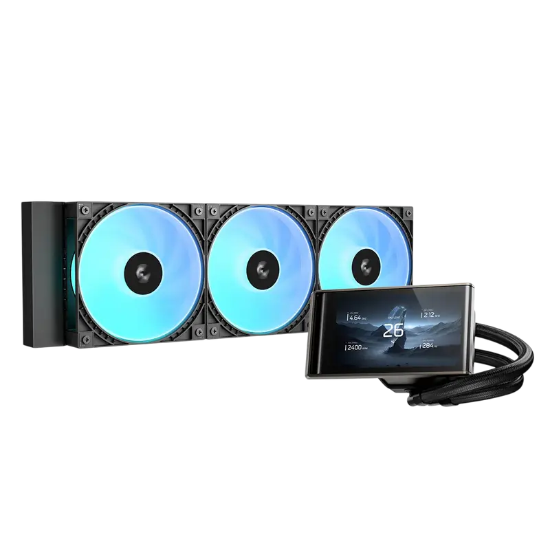 AIO Liquid Cooling Deepcool "LT360 Vision" (<33.66dBA, 500-2500RPM, 75.33CFM, 3x120mm, 3400RPM, ARGB