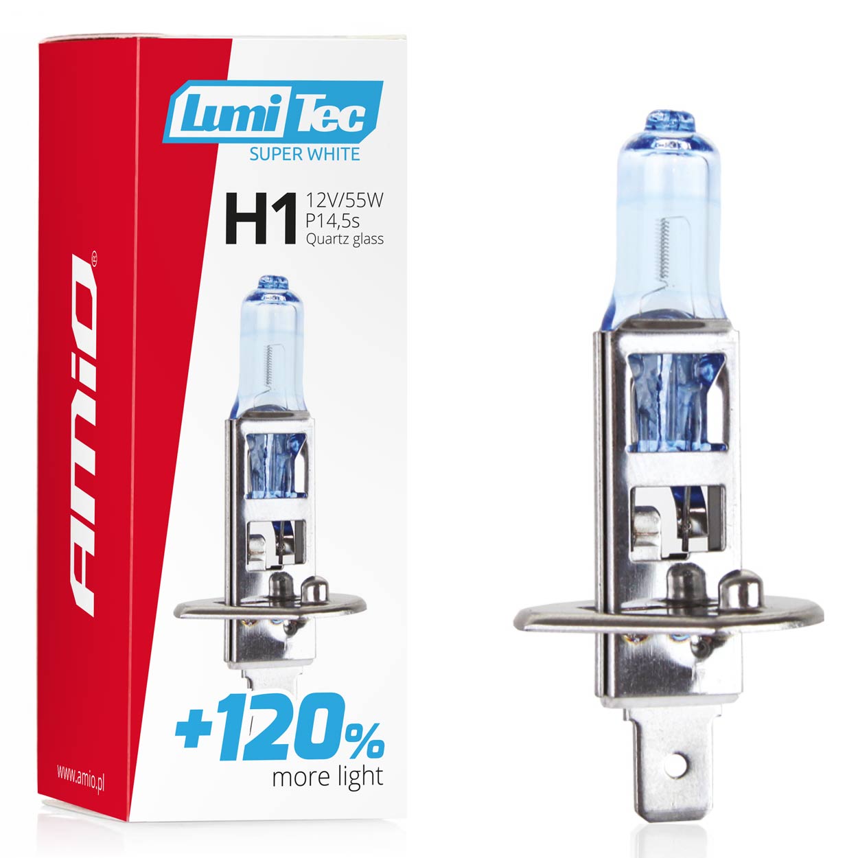 02135 Bec halogen H1 12V 55W LumiTec Super Alb +120%