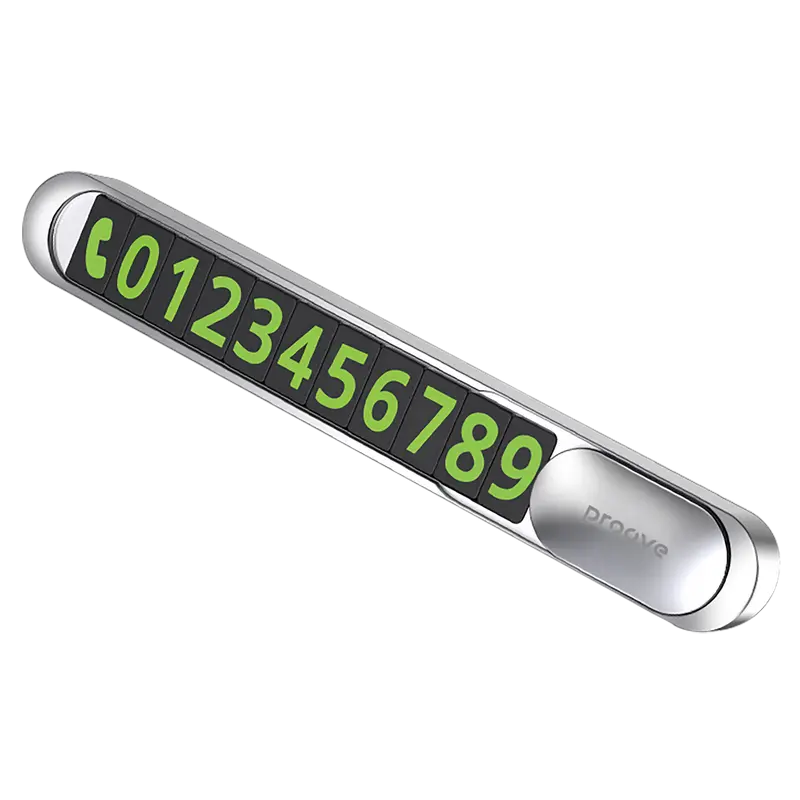Cartela de parcare Proove Metal Lock, Argintiu