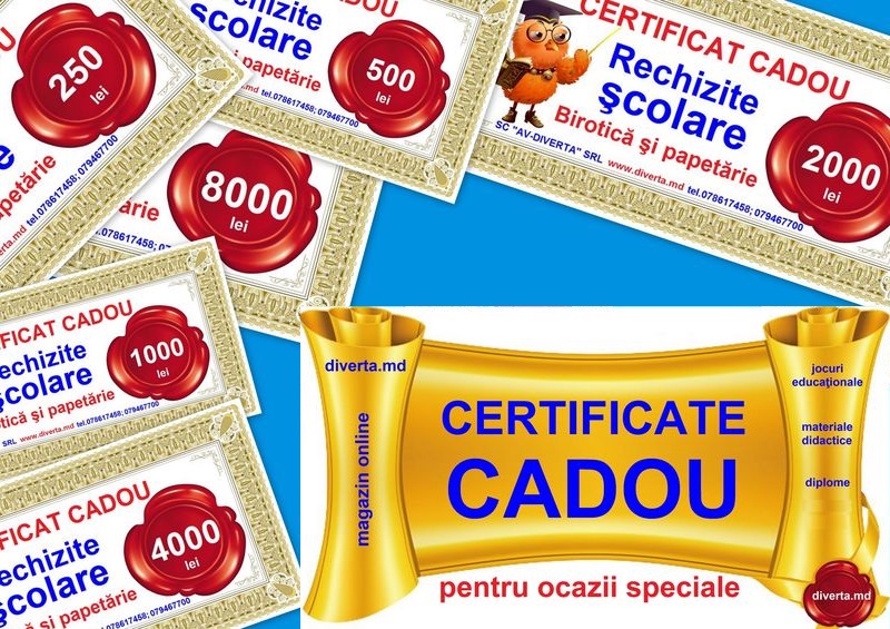 Certificat cadou - Rechizite şcolare - 1000 lei art.CTB-23