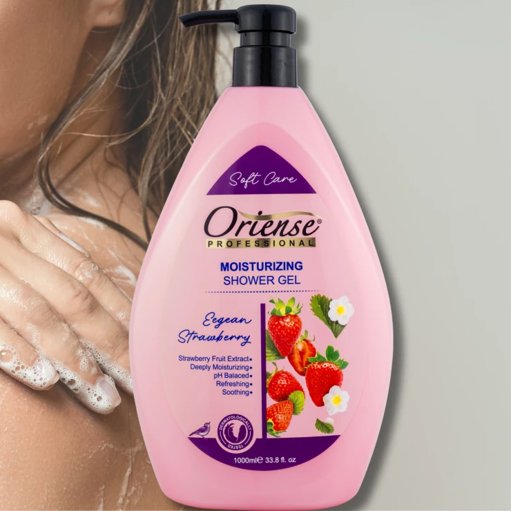 Gel de dus Eegean Strawberry ORIENSE 1000 ml
