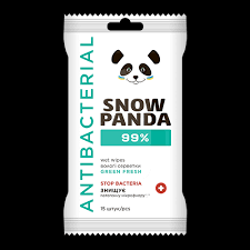 PANDA Servetele umede p/u miini si corp cu efect antimicrob 15buc  Green Fresh