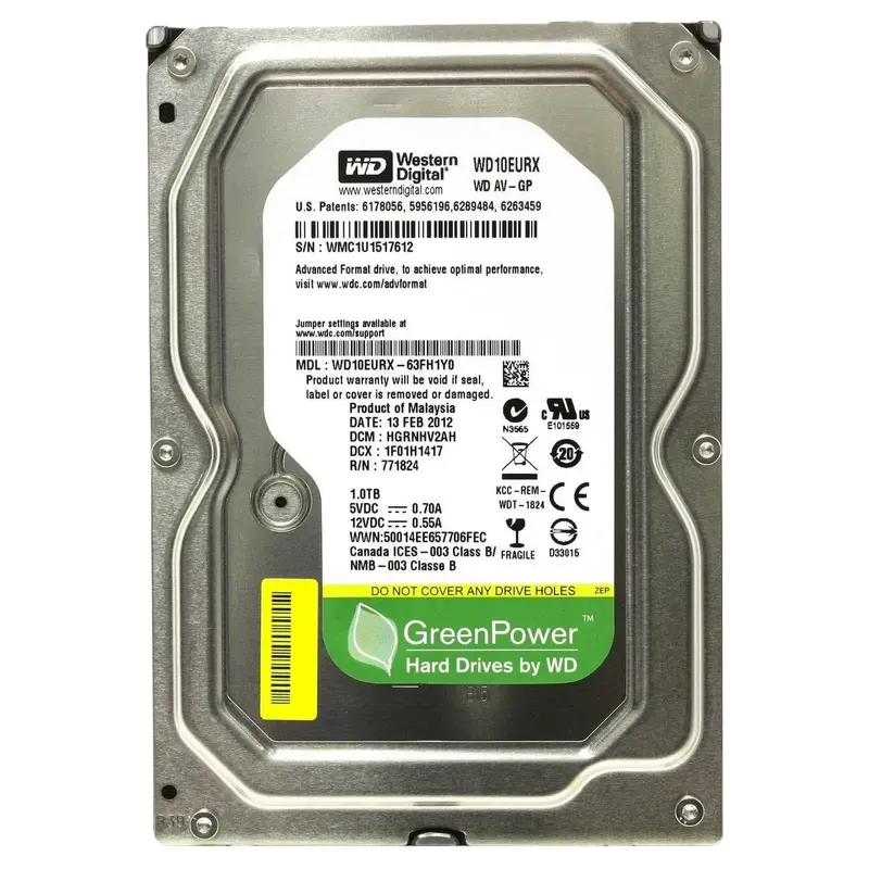 Unitate HDD Western Digital WD AV-GP, 3.5", 1 TB <WD10EURX>