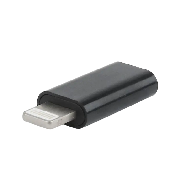 Audio Adaptor Cablexpert A-USB-CF8PM-01, Lightning - USB Type-C, Negru