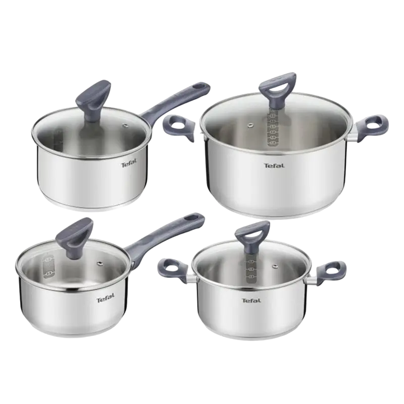 Set de vase Tefal G712S855, Oțel inoxidabil