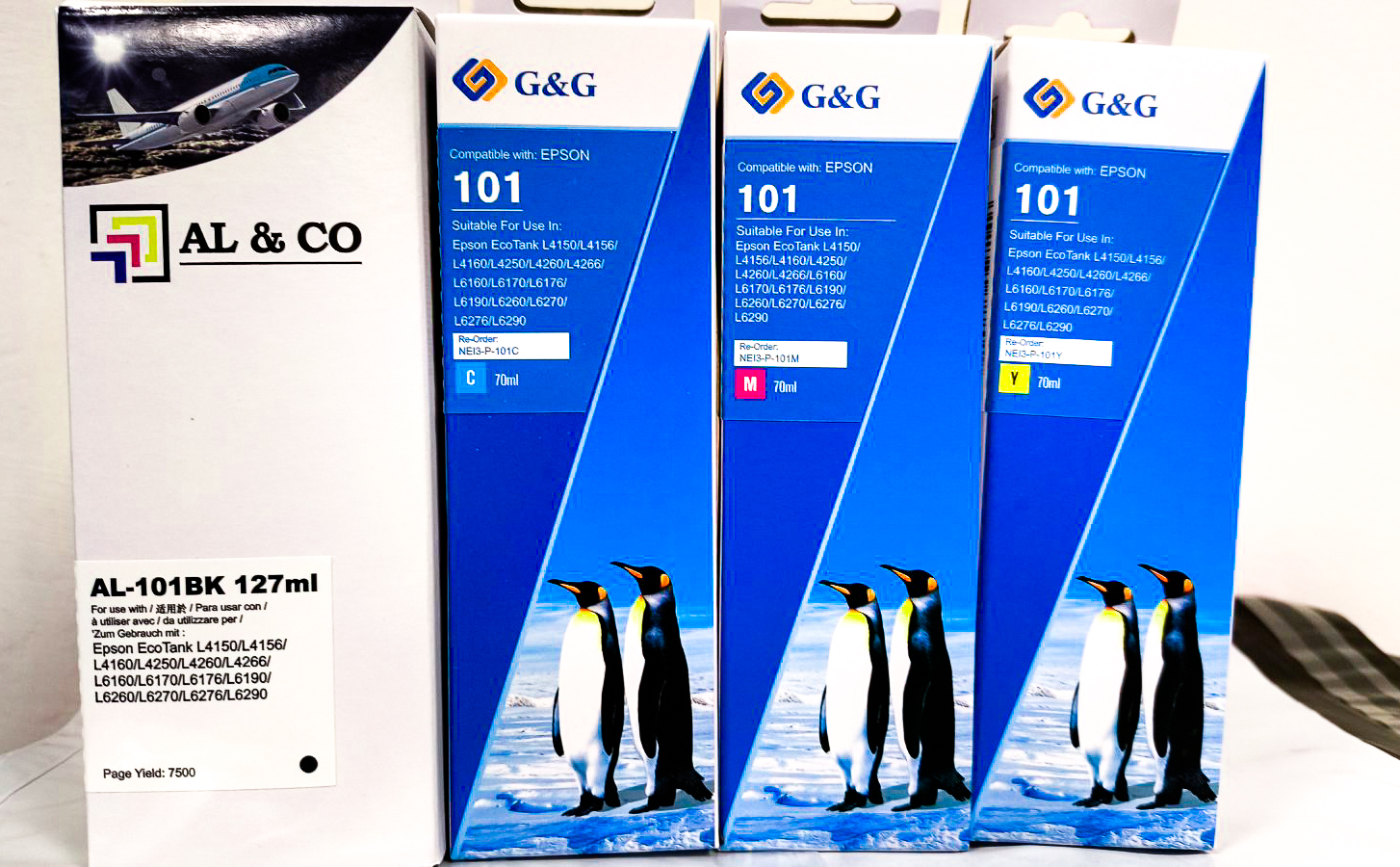 Cerneală Epson Premium compatibilă  101 BK/C/M/Y SET(4 culori) for L4150/ 4160/ 6160/ 6170/ 6190, 337ml