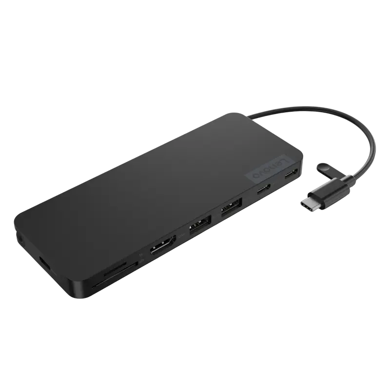Stație Docking Lenovo USB-C Slim Travel Dock, Negru