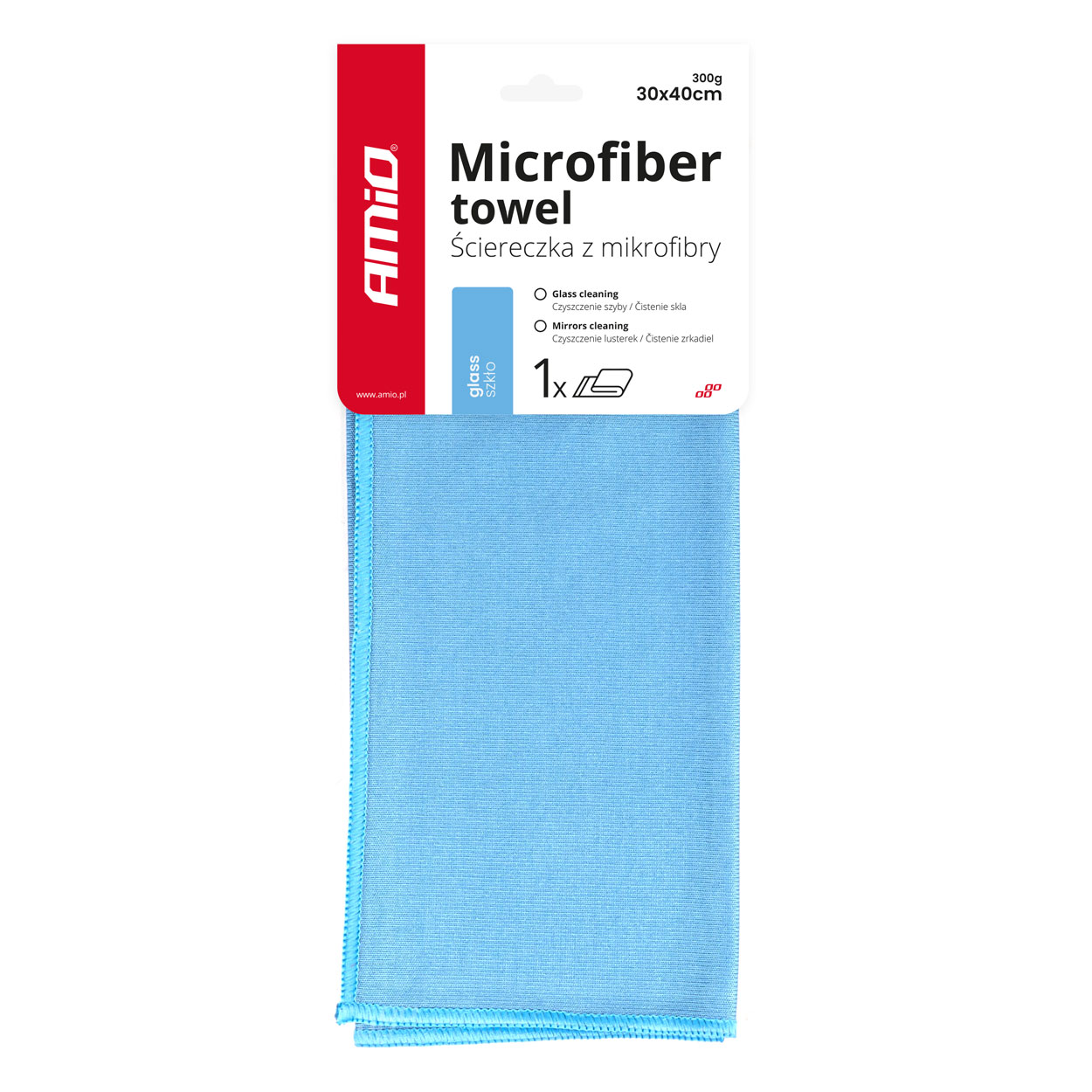 01747 Prosop de curatat din microfibra p-u geamuri 30x40 cm