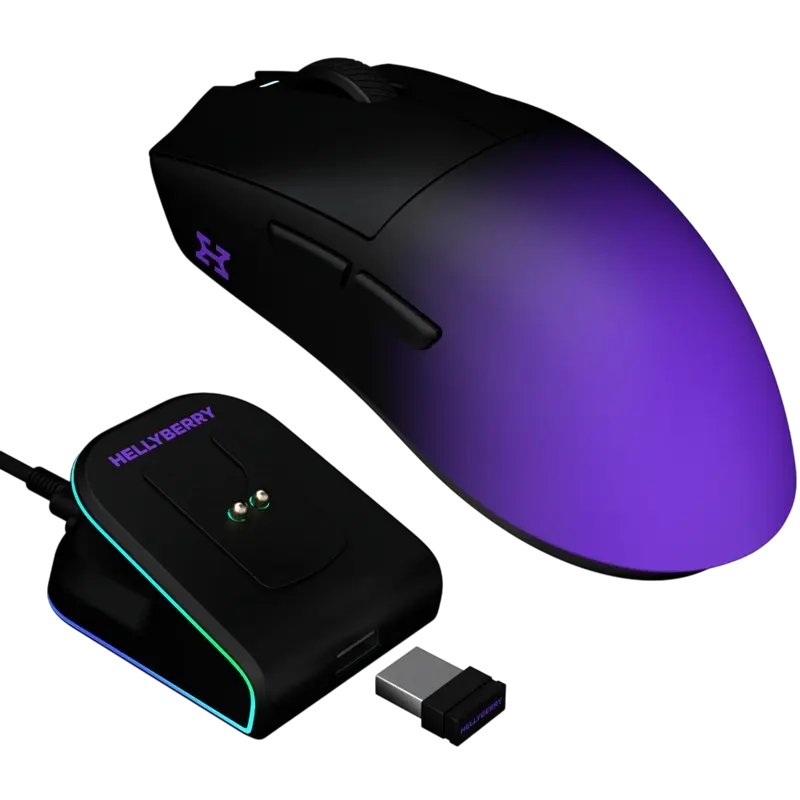 Gaming Mouse HATOR Hellyberry HM47 Pro, Negru  | Violet