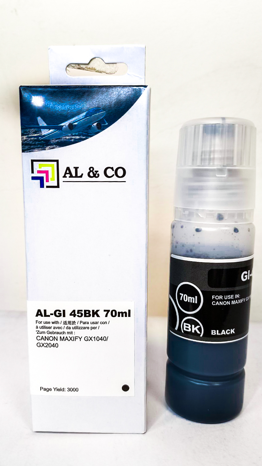 Cerneală Canon Premium compatibilă PIGMENT Black GI-45, MAXIFY GX1040/GX2040 - 70ml