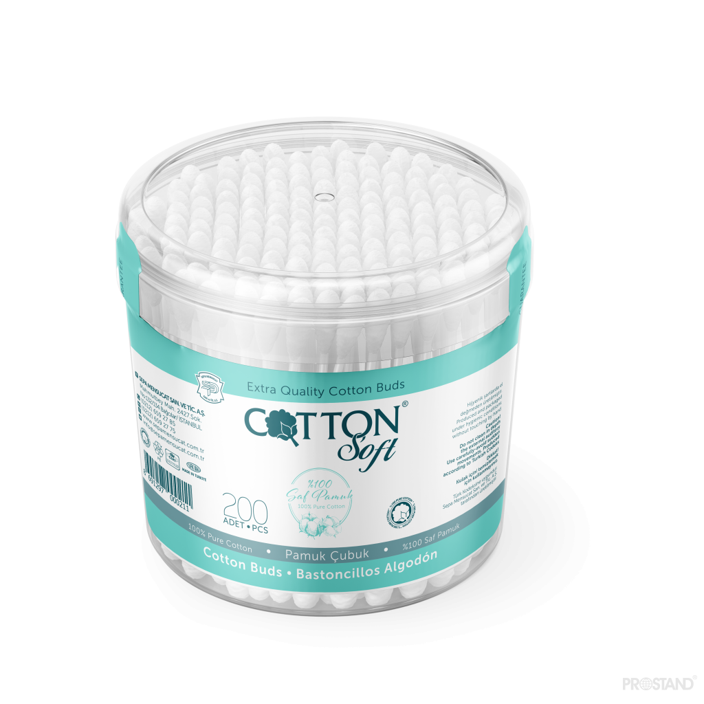 Cotton Soft Betisoare igienice 200buc cilindru  1/12