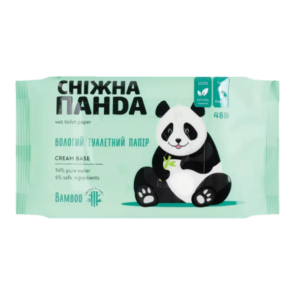 PANDA Hirtie igienica umeda 48 buc Bamboo Cream
