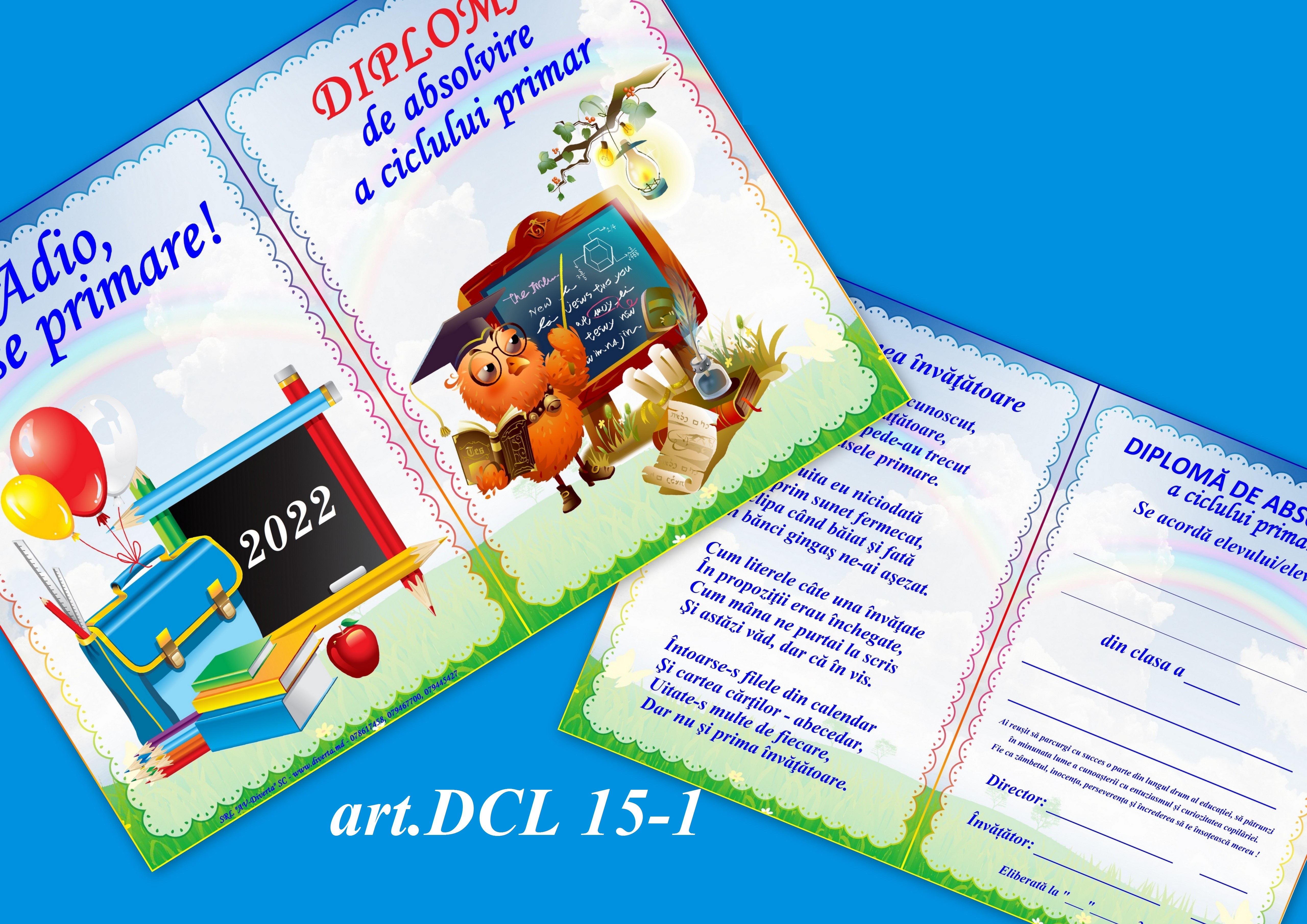 Adio, clase primare art.DCL 15-1